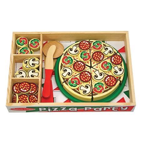 Melissa And Doug Wooden Pizza Party Food Set Ages 3 To 5 Years Old 63