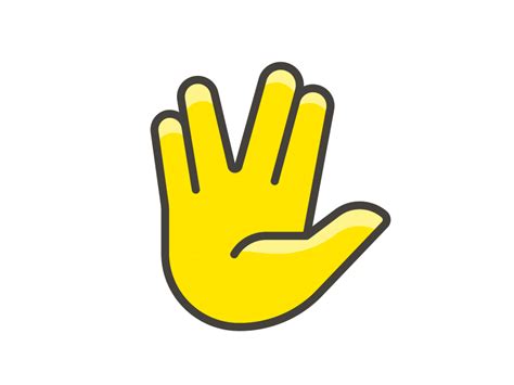 Vulcan Salute Hand Emoji Png Transparent Emoji