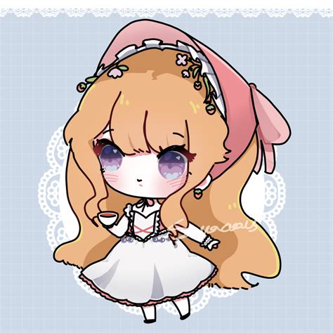 Commission Smol Tea Time Cute Doll By Saraaous On Deviantart