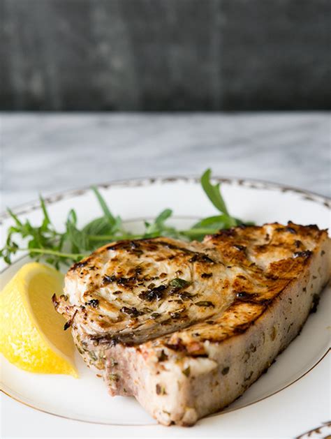 Swordfish Marinated With Chardonnay And Tarragon Recipe Swordfish