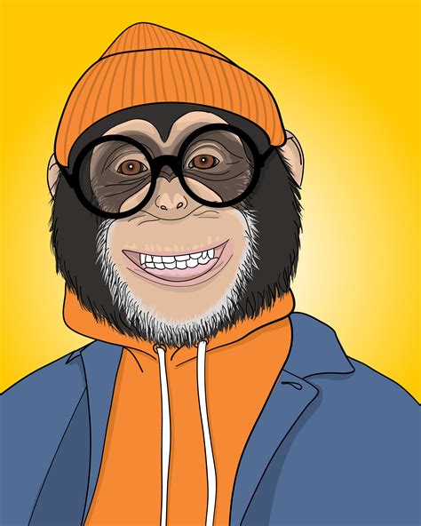 Hand Drawn Cool Smiling Monkey Illustration 674107 Vector Art At Vecteezy