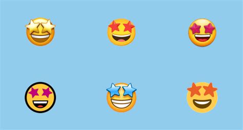 🤩 Cara Sonriendo Con Estrellas Emoji On Imágenes De Muestra Emojipedia 20