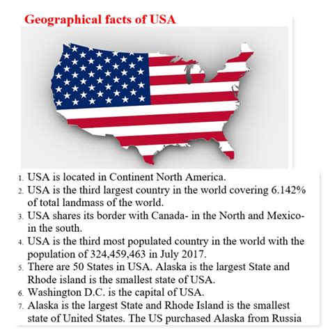 Geographical Facts Of Usa Interesting Facts About Usa Country Facts