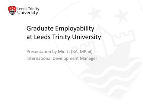 graduate employability at leeds trinity university