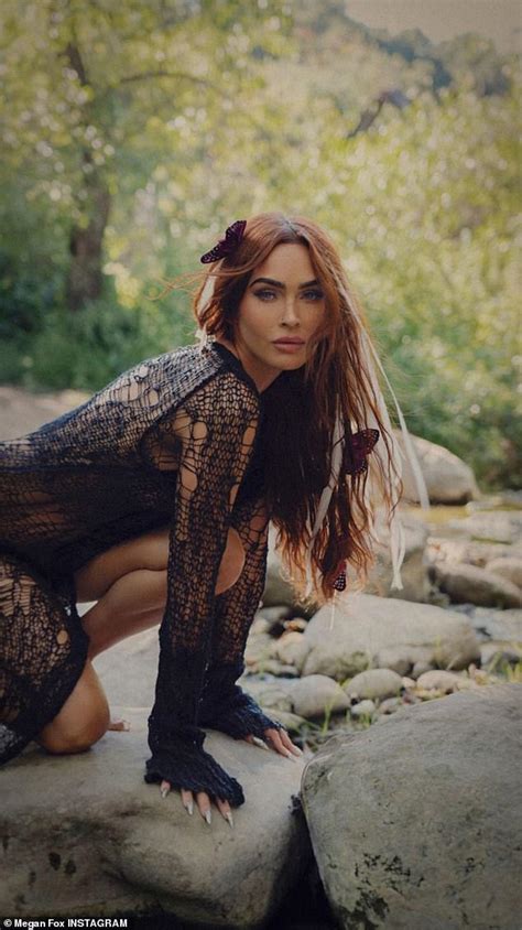 Megan Fox Displays Her Backside In Sexy Sheer Mesh Dress As She Shares