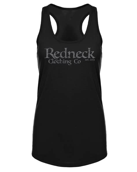 Womens Racerback Tank Top Redneck Grey Logo Redneck Clothing Co