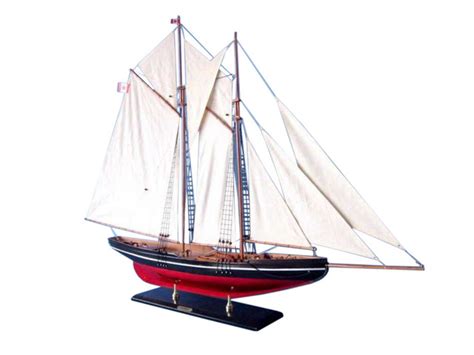 Wholesale Wooden Bluenose Model Sailboat Decoration 50in Hampton Nautical