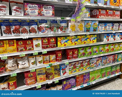 The Fruit Snack Aisle Of A Publix Grocery Store Editorial Stock Photo
