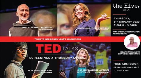 Ted Talk Screening Talks To Inspire New Years Resolutions The