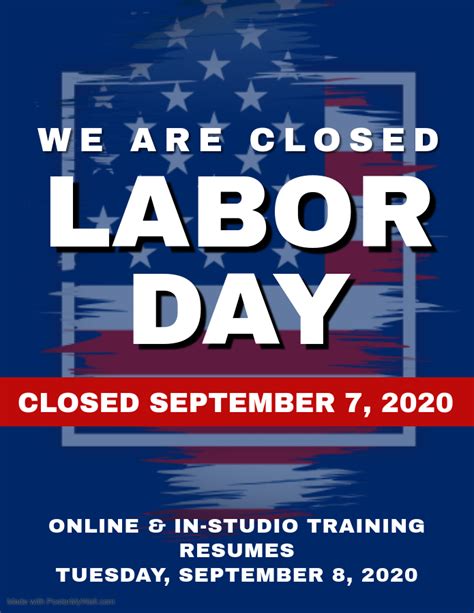 8 Closed For Labor Day Sign Template Free Popular