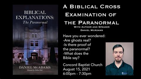 Seminar A Biblical Cross Examination Of The Paranormal Youtube