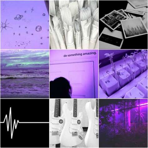 Purple And White Moodboard Aesthetic Collage Emo Art