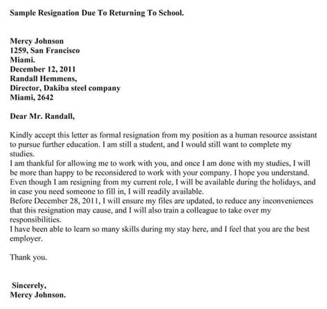 Free Professional Letter Of Resignation Templates How To Write