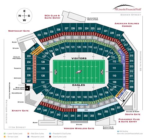 Lincoln Financial Field Stadium Seating Chart