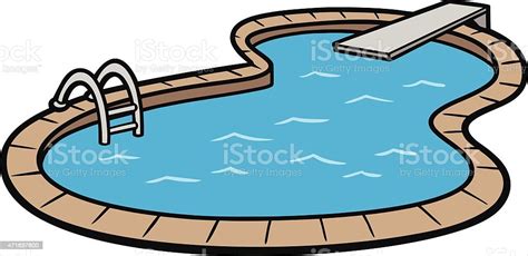 Vector Art Of An In Ground Swimming Pool Stock Illustration Download Image Now Swimming Pool