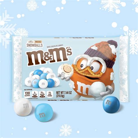 Mandms White Chocolate Pretzel Snowball Christmas Candy 744oz Ebay