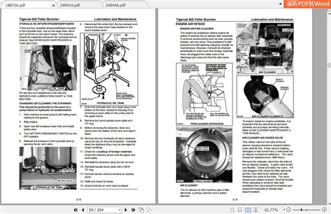 Tigercat L Feller Buncher Operator S Service Manual Auto