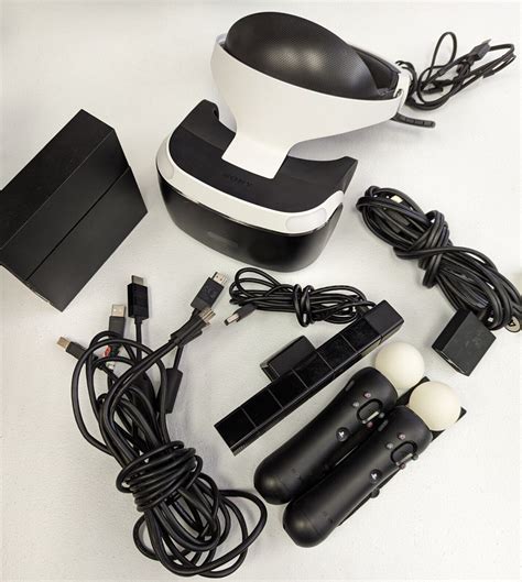 Ps4 Vr Headset Bundle With Camera And Controllers Essential Cables Ebay