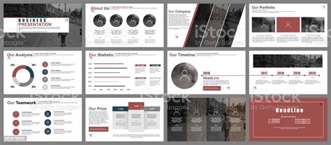 Zakelijke Presentatie Dias Van Sjablonen Uit Infographic Elementen