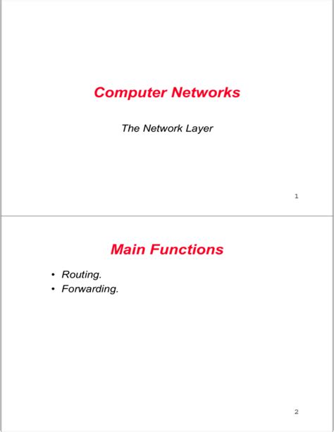 Computer Networks Main Functions
