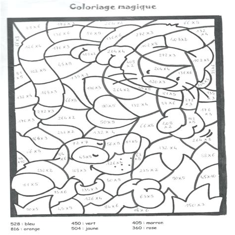 Coloriage Magique Ce Soustraction Sans Retenue Coloriage Magique 19968
