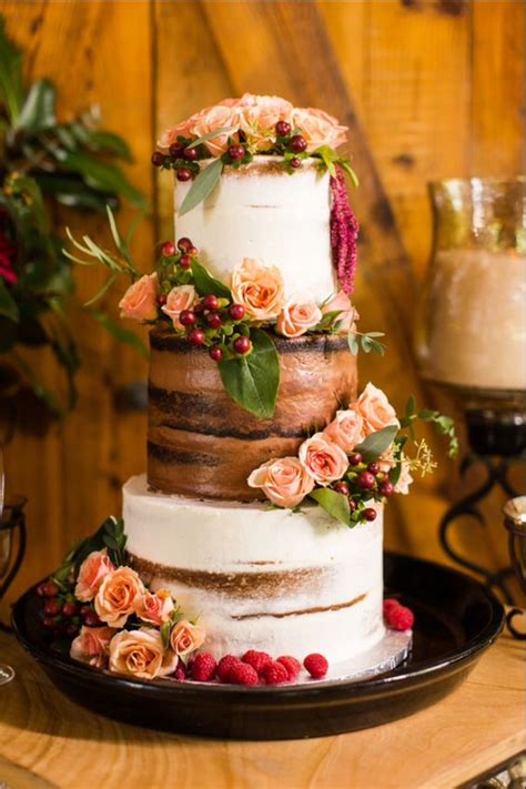 35 delicious semi naked wedding cakes weddingomania