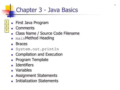 Ppt Chapter 3 Java Basics Powerpoint Presentation Free Download