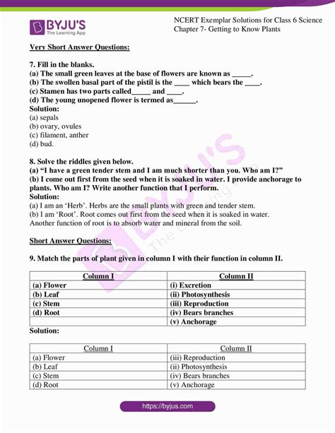 Ncert Solutions For Class 6 Science Chapter 6 Download Pdf Riset