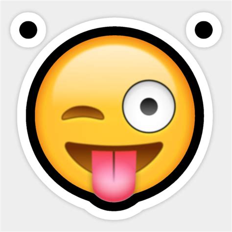 Smiley Face Tongue Out Emoji Tongue Emoji Aufkleber Teepublic De