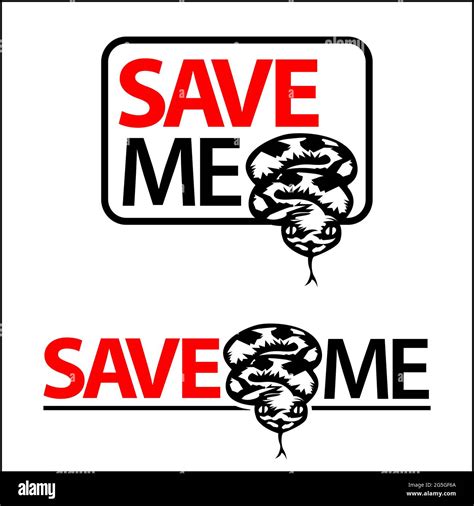 Save Me Icon Concept For Protect The Snake Vector Illustration On