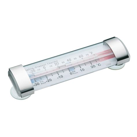 Kitchencraft Horizontal Freezer Fridge Thermometer With Suction Cups