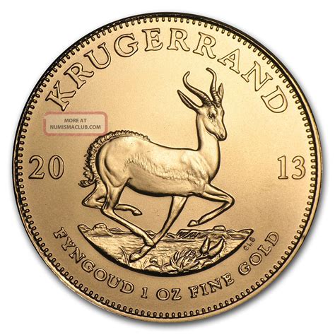2013 1 Oz Gold South African Krugerrand Coin Brilliant Uncirculated