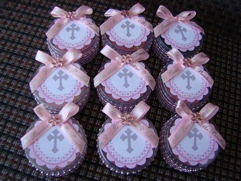 12 Baptism Favors Boxes With Mini Rosaries Girl Baptism Etsy