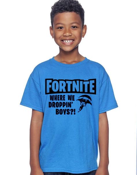 Fortnite Logo Kids T Shirt Battle Royale Video Game Gamer Youth Tee