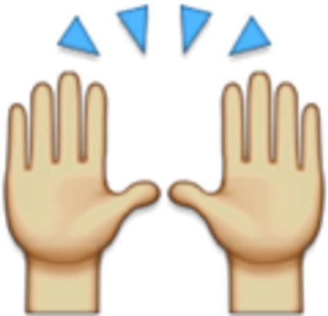 Download Transparent Raised Hands Emoji Hands Up Emoji Png Pngkit