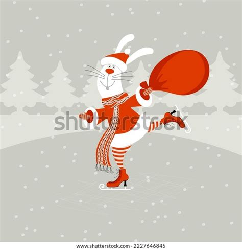 Cute Santa Claus Bunny Rabbit Holding Stock Vector Royalty Free 2227646845 Shutterstock
