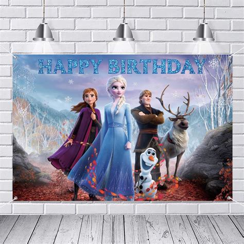 Buy Yanxi Frozen Backdrop Birthday Banner For Girl Frozen Birthday