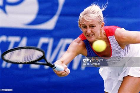 Mary Pierce Of The Us Lunges For The Ball Against Brenda Schultz Of