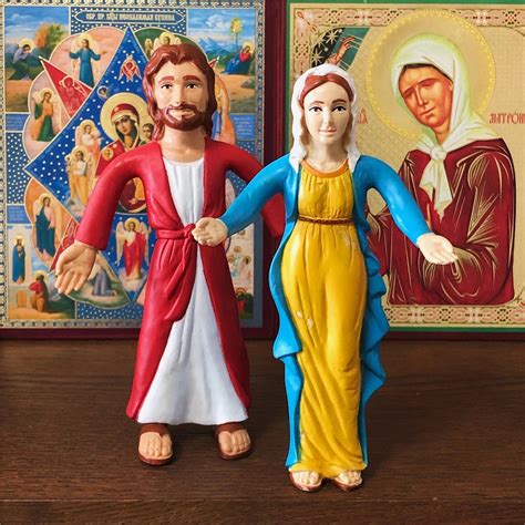 Nj Croce Wire Doll Jesus Christ Virgin Mary Military Action Figures
