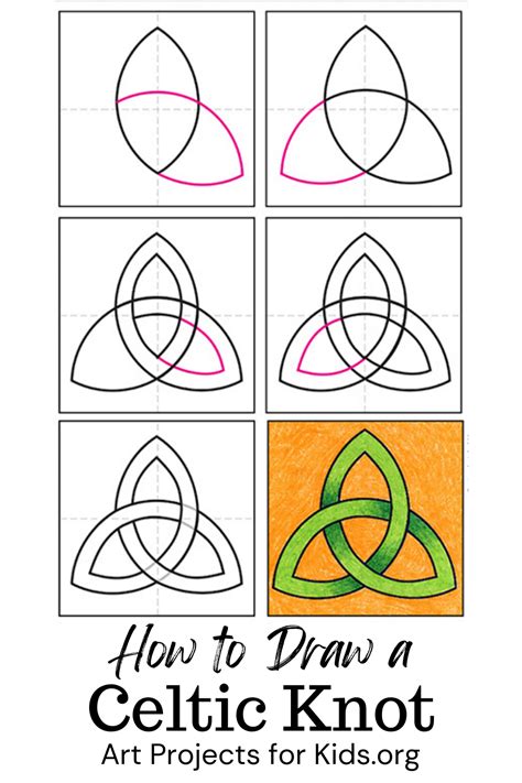 Easy How To Draw A Celtic Knot Tutorial And Celtic Knot Coloring Page