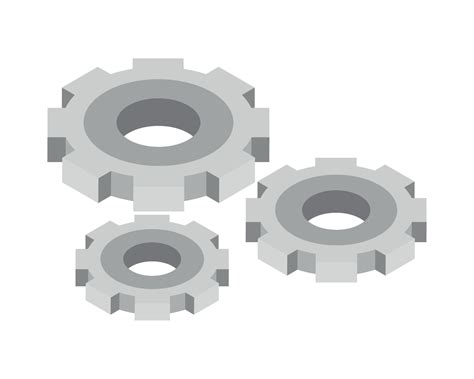 Isometric Gears Icon 10512579 Vector Art At Vecteezy