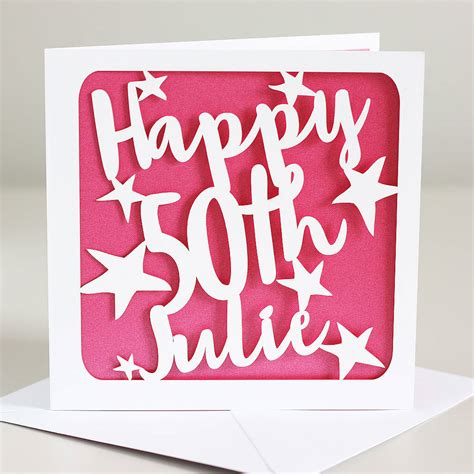 Personalised 50th Birthday Card By Whole In The Middle