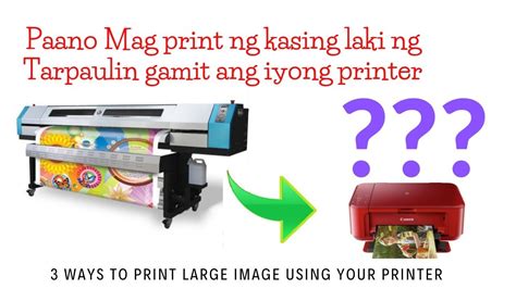 How To Print Picture Like Tarpaulin Using Your Small Printer Youtube