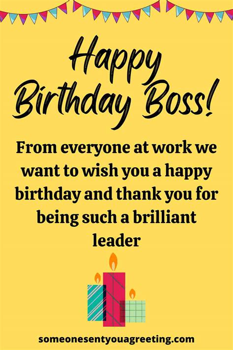 41 Happy Birthday Wishes For Your Boss Someone Sent You A Greeting