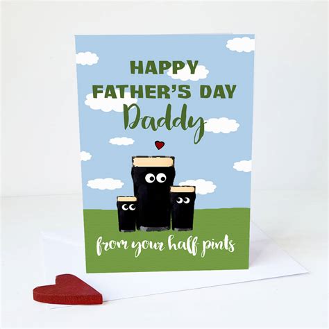 Fathers Day Daddy Half Pint Card A5 By Giddy Kipper