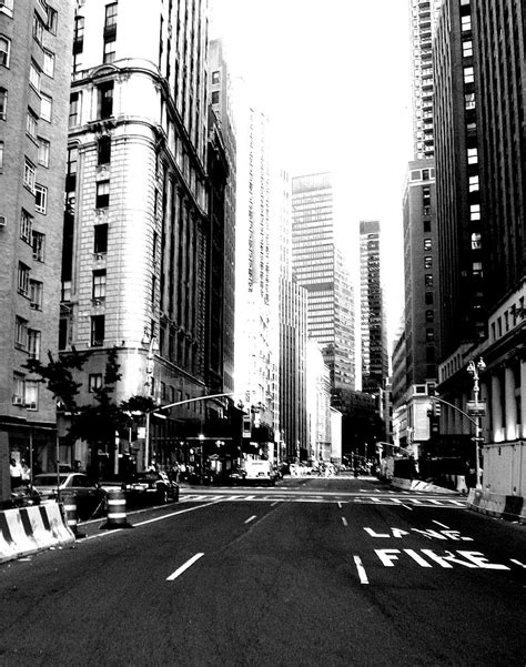 Grayscale Photo High Rise Buildings And Road Hd Wallpaper Wallpaper Flare