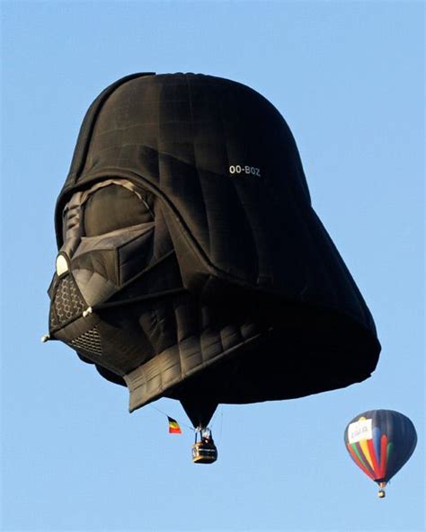 Light Side Of The Force A Darth Vader Hot Air Balloon Hovers Next To