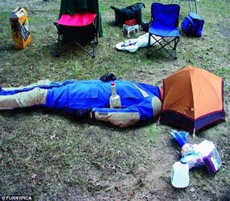 Hilarious Pictures Of Drunk Camping Fails Daily Mail Online
