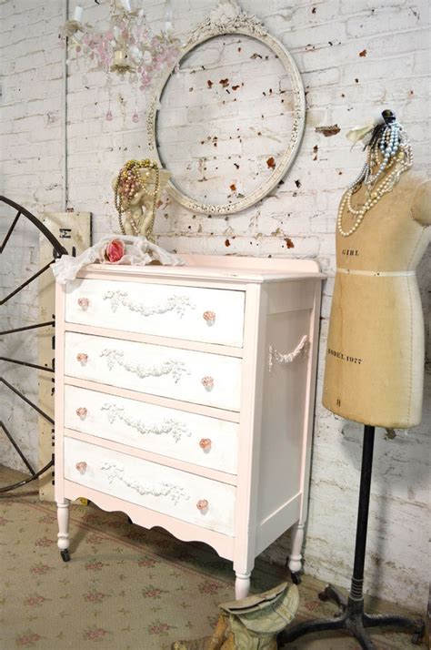 Painted Cottage Chic Shabby Pink French Dresser Ch604
