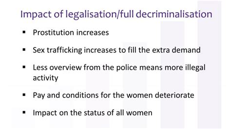 prostitution policy and law what are the options nordic model now